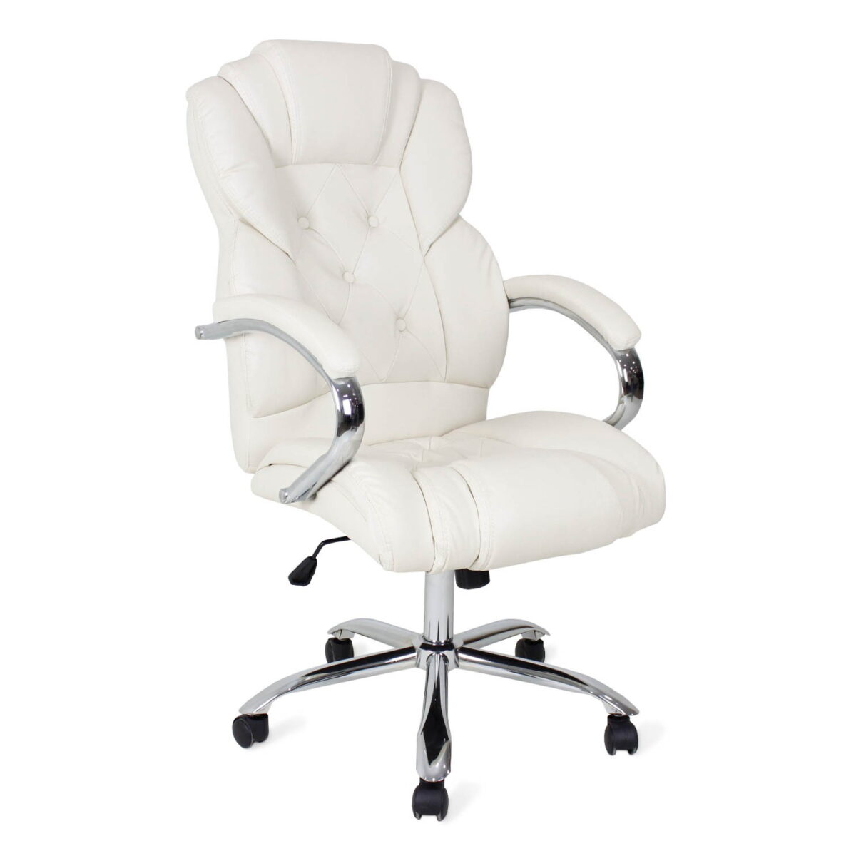 Fotoliu Birou BX-3000~Beige Descoperiți fotoliul de birou BX-3000 beige, o combinație perfectă între eleganță și confort. Cu tapițerie din imitație de piele și bază din metal cromat, acest fotoliu oferă durabilitate și stil. Mecanismul Tilt permite ajustare ușoară a înălțimii și suportul ergonomic pentru o experiență de lucru plăcută. Ideal pentru birouri!