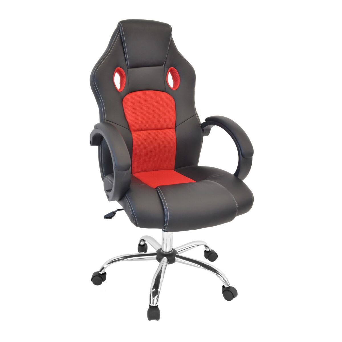 Scaun De Gaming F-83 Black-Red Descoperă Scaunul de Gaming F-83 Black-Red, ideal pentru birou și sesiuni de joc intense. Confortabil și elegant, acest scaun combină designul modern cu suportul ergonomic, oferindu-ți experiențe plăcute la birou și acasă. Alege confortul!