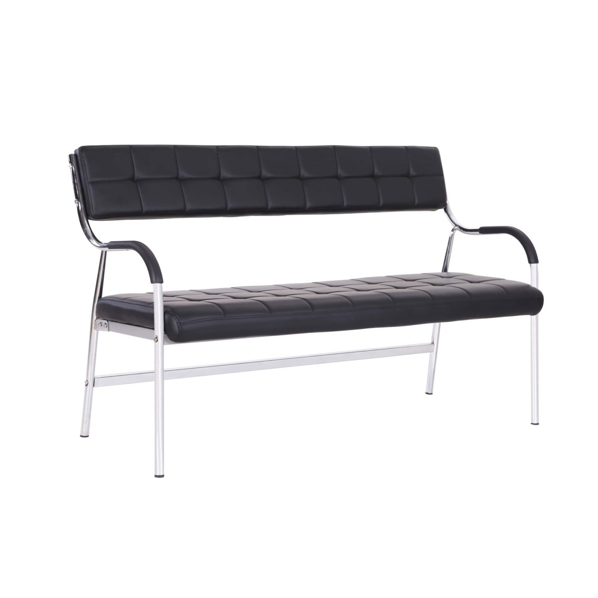 Banchetă N-13 Black/Chrome Descoperă Bancheta N-13 Black/Chrome, un mobilier elegant și confortabil pentru scaune de birou și zone de așteptare. Cu structură din placaj, plastic și spumă poliuretanică, oferă durabilitate și suport optim. Tapițerie din piele eco neagră, ușor de curățat. Ideală pentru orice spațiu!