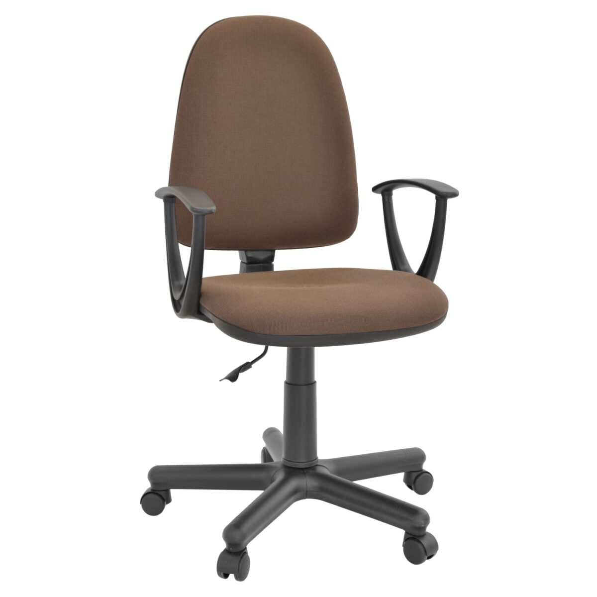 Fotoliu Birou PRESTIGE-C24~Brown Descoperă fotoliul de birou PRESTIGE-C24 Brown, ideal pentru un birou confortabil și productiv. Cu un design ergonomic, reglaje pentru spătar și înălțime, și structură din plastic și spumă poliuretanică, acest fotoliu îți susține spatele și îți îmbunătățește confortul.