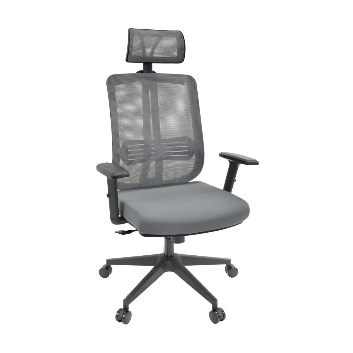 Fotoliu Birou HERMES Grey Descoperă confortul suprem cu Fotoliul Birou HERMES Grey! Acest scaun ergonomic dispune de mecanism Anyfix, brațe ajustabile, suport lombar și tetieră reglabile, ideal pentru birou. Alege HERMES pentru o experiență de lucru confortabilă!