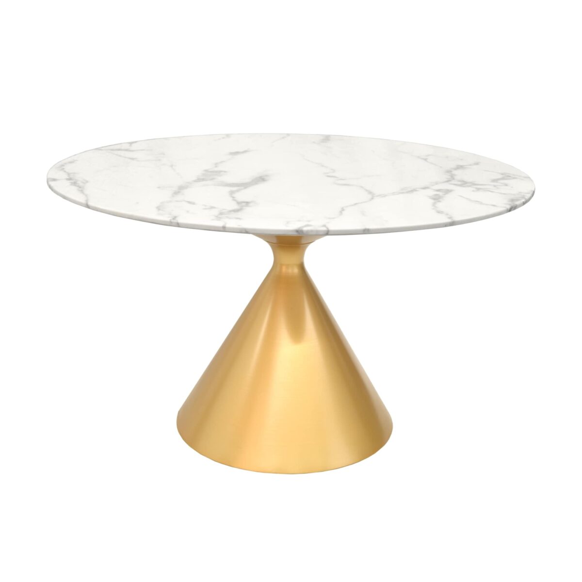 Masă RONDO Gold Leg  Ø130 Descoperă masa RONDO Gold Leg Ø130, perfectă pentru bucătăria ta modernă sau diningul familial. Cu un blat ceramic rezistent la șocuri, termorezistent și ușor de întreținut, aceasta este soluția ideală pentru mesele zilnice. Eleganță și funcționalitate într-un singur produs!
