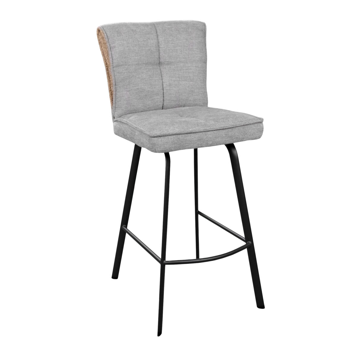 Scaun de bar Lorenz~Grey Descoperă scaunul de bar Lorenz Grey, un element elegant și confortabil pentru bucătăria ta. Cu un design sofisticat, cadru din metal rezistent și tapițerie de calitate înaltă, acest scaun se potrivește perfect în orice spațiu. Înălțimea ideală de 105 cm și suportul de până la 120 kg îl fac alegerea perfectă!