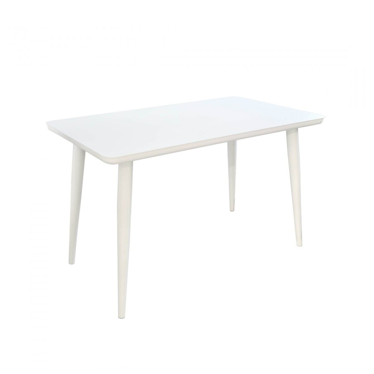 Table 9202 White Discover the 9202 White Table, perfect for your kitchen! With metal legs and an MDF top painted with frosted tempered glass, this table combines modern style with durability. Add an elegant and functional accent to your kitchen furniture!