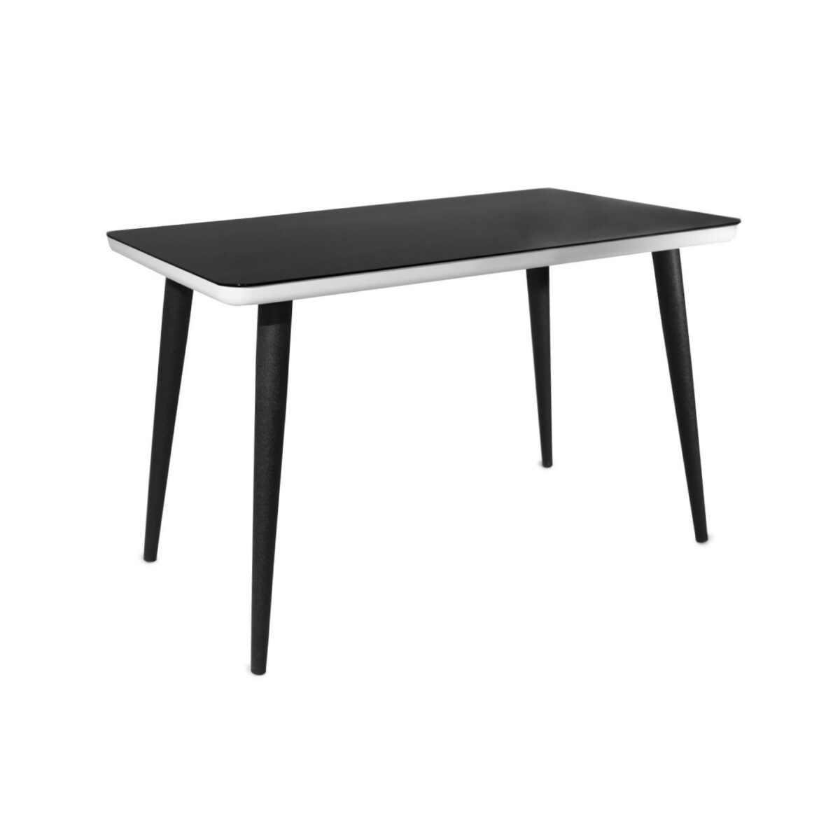 Table 9202 Black Discover the 9202 Black table, perfect for your kitchen! With a frame and legs made of metal painted to resemble wood and a glossy MDF tabletop, it adds a touch of elegance and functionality to any space. Choose quality and modern design!