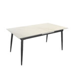Extensible Table VANESSA Arabescato Golden 160/200×85 Discover the VANESSA Arabescato Golden extendable table 160/200×85, perfect for your kitchen! With an elegant design and a high-quality ceramic top, resistant to extreme temperatures, this table is ideal for family gatherings. Expandable, it easily adapts from seating 8 to 10 people.