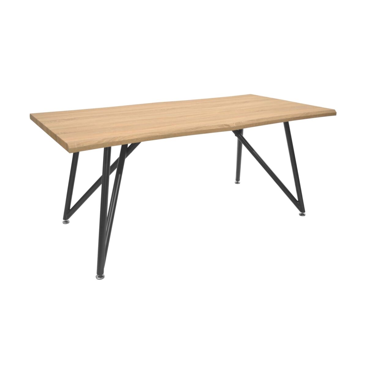 Masă Zola Descoperiți masa Zola, perfectă pentru bucătăria dumneavoastră! Cu un design minimalist, aceasta combină un cadru metalic robust cu un blat MDF de calitate și picioare cu tălpi din cauciuc pentru protecția pardoselii. Ideală pentru un dining modern!