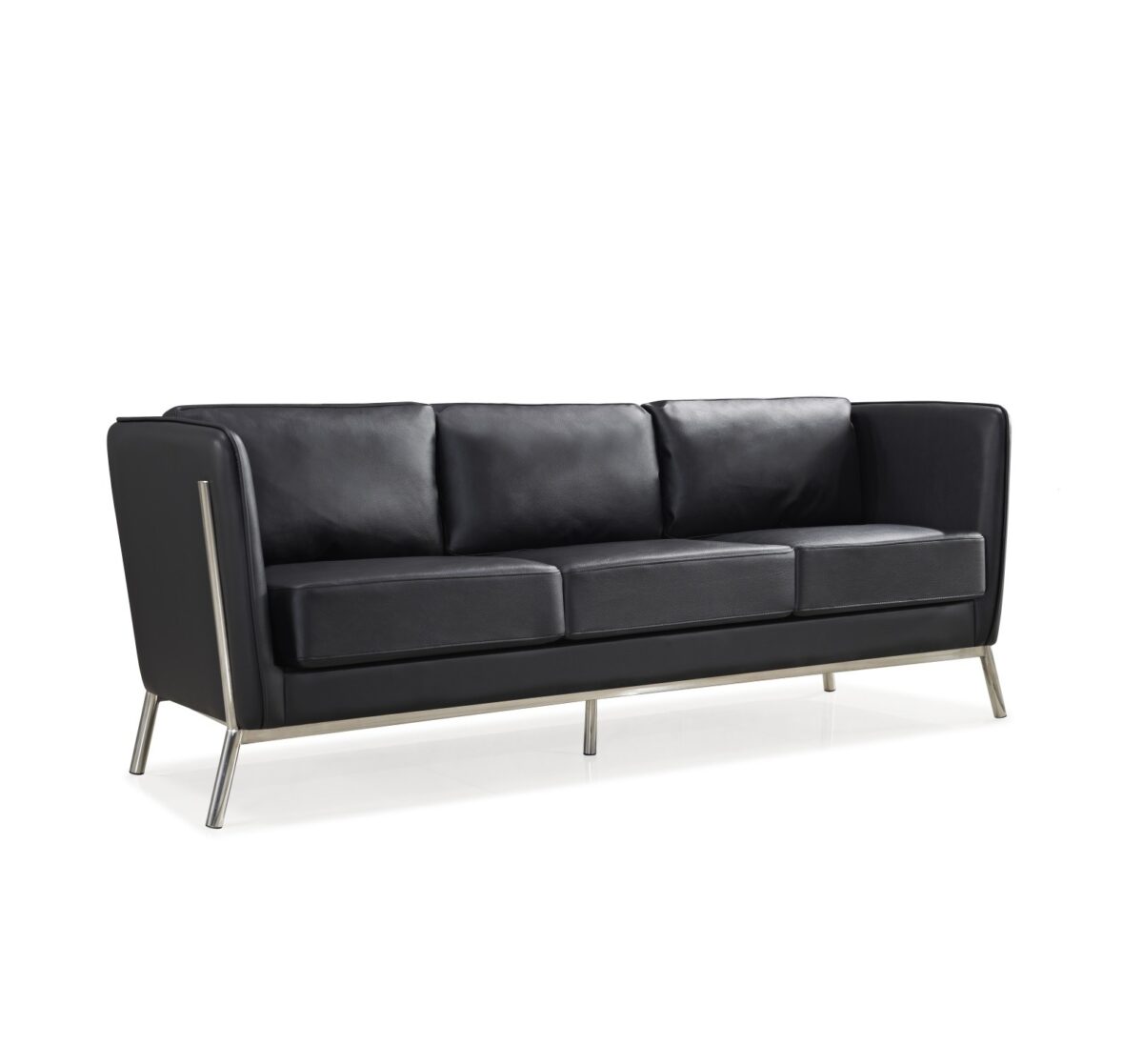 Canapea Salvador-3 Black Descoperiți canapeaua Salvador-3 Black, o piesă modernă și elegantă, ideală pentru livingul dumneavoastră. Cu un design simplu și rafinat, tapițerie din imitație de piele și cadru metalic, oferă confort și stil. Dimensiuni: 195x75x75 cm. Perfectă pentru un ambient contemporan!