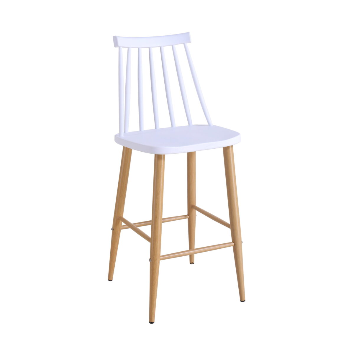 Scaun bar JACK~White+Transprint Legs Descoperă scaunul bar JACK White + Transprint Legs, un mix perfect de design modern și atemporal. Ideal pentru orice bucătărie sau bar, acest scaun înalt combină elemente scandinave cu un stil retro, fiind ușor de întreținut și mutat. Oferă confort și eleganță spațiului tău!