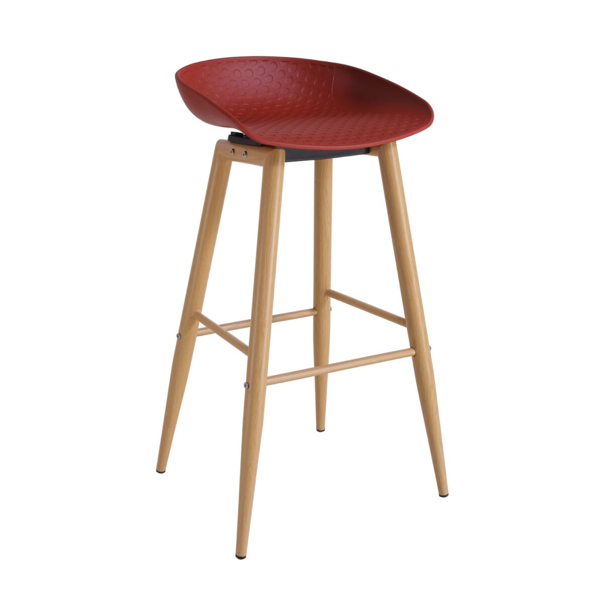 Scaun Bar Hector Red Descoperiți Scaunul Bar Hector Red, perfect pentru baruri sau bucătării moderne. Cu un cadru din metal vopsit și șezut din plastic durabil, această piesă de mobilier îmbină stilul și confortul. Ideal pentru un interior rafinat!