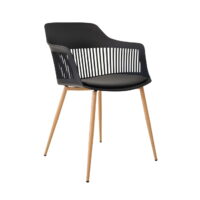 Scaun Leon Black Descoperă scaunul Leon Black, o alegere modernă și practică ideală pentru bucătărie sau sală de mese. Cu o structură metalică rezistentă și picioare de lemn, oferă stabilitate și un aspect cald. Disponibil în diverse culori, este ușor de întreținut și curățat. Alege Leon pentru stil și confort!