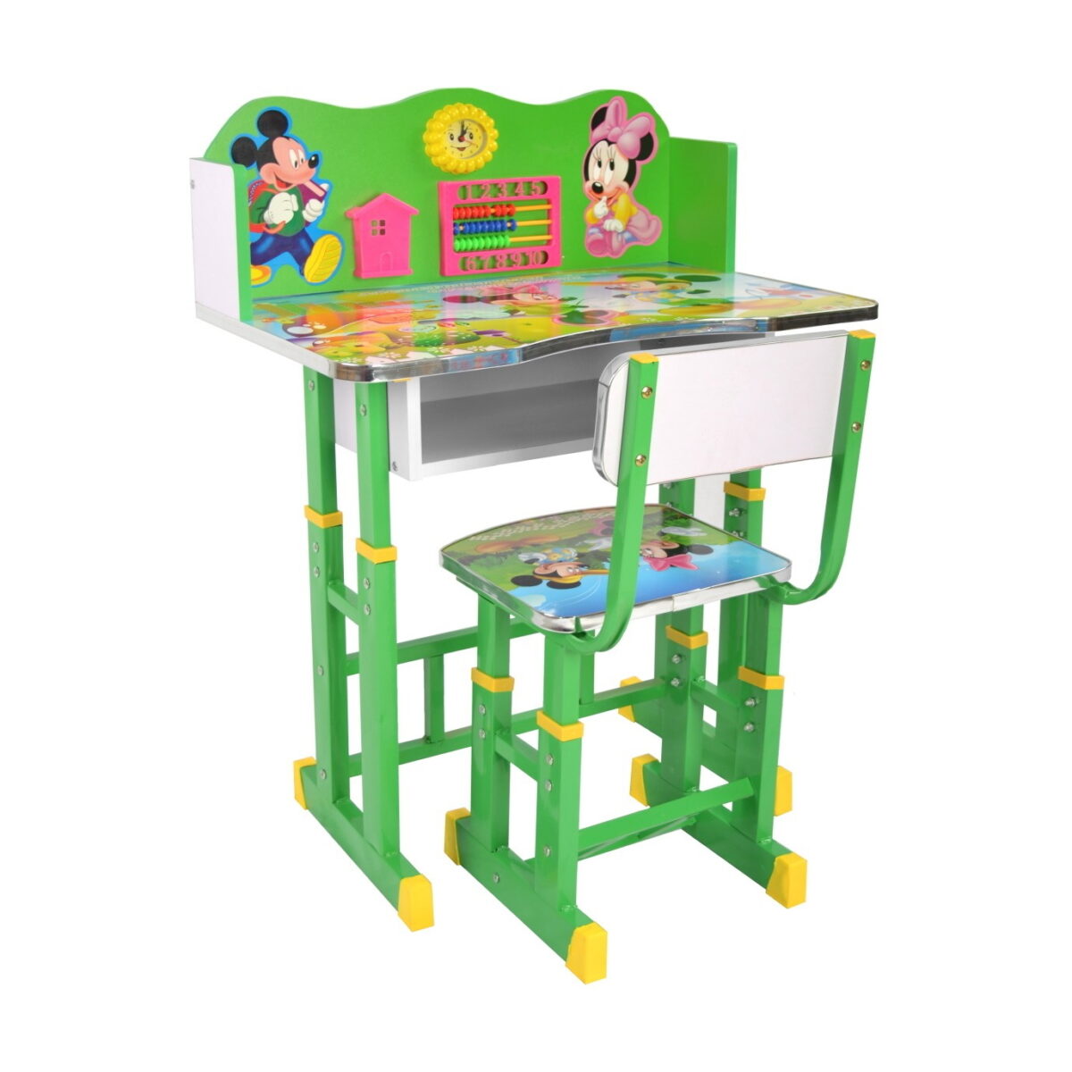 Kids’ Desk Set Da-27 Mickey Mouse Discover the DA-27 Children's Desk Set with Mickey Mouse, perfect for decorating your child's room! The adjustable table and chair are brightly colored and feature playful designs, ideal for developing skills. Floor protection and high-quality materials are included. Make their days brighter!