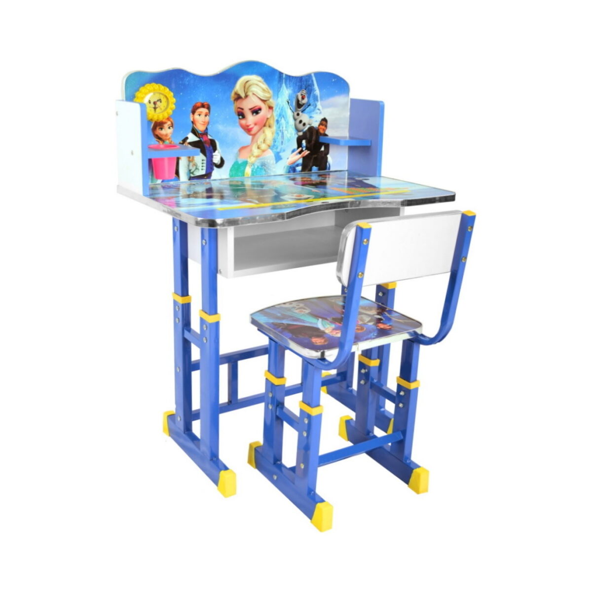 Children’s Desk Set Da-28 Frozen Discover the Da-28 Frozen children's desk set, perfect for kids' rooms! An adjustable table and chair, colorful and featuring cartoon themes, ideal for learning and play. Easy to assemble, it offers practical storage and protects the floor.