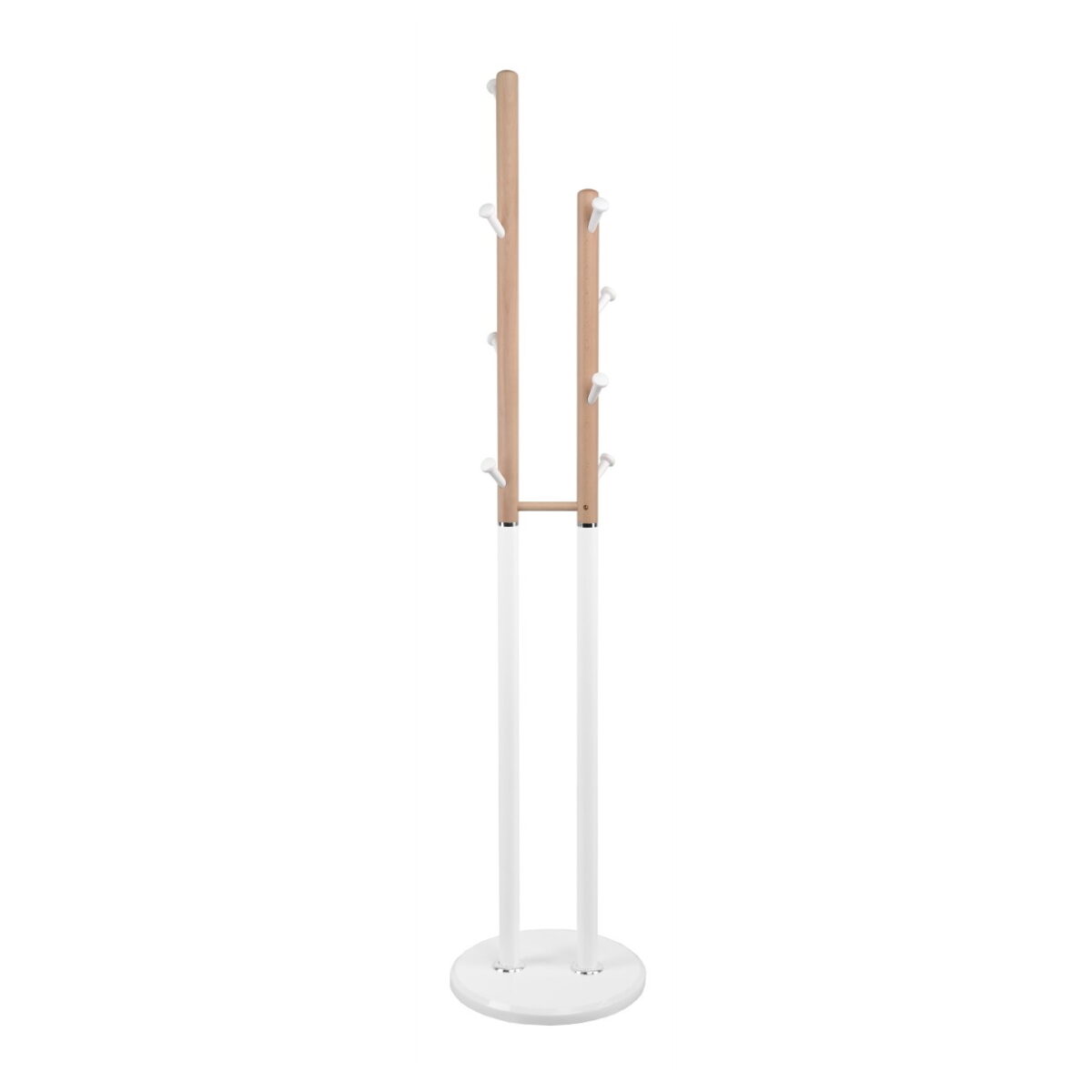 Cuier C-505 White Descoperiți Cuierul C-505 White, un cuier elegant din lemn și metal, perfect pentru birou sau living. Cu 8 agățători din plastic și o bază rotundă durabilă, este ideal atât pentru spații publice, cât și pentru cele private. Înălțime reglabilă de până la 168 cm!