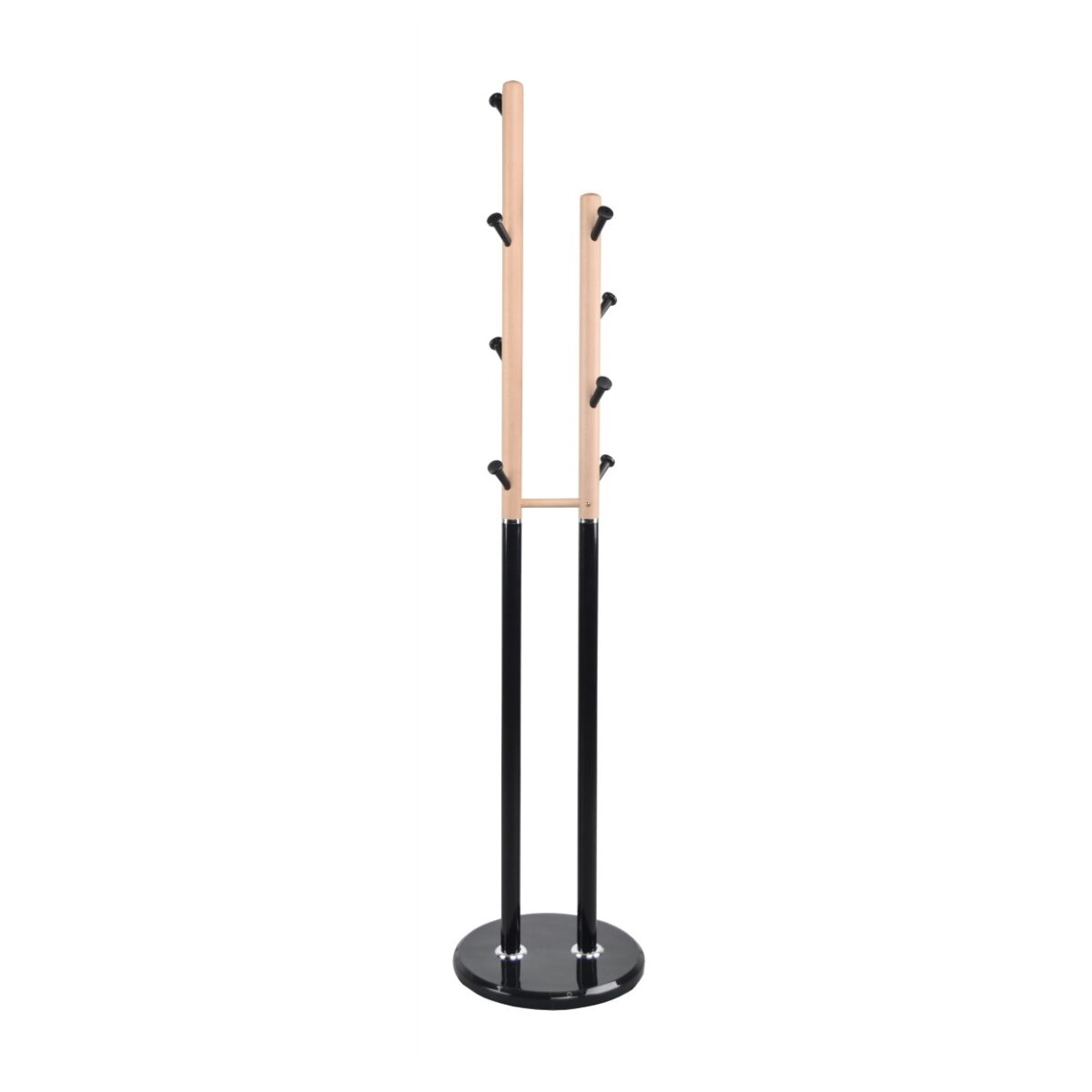 Cuier C-505 Black Descoperiți cuierul C-505 Black, ideal pentru birouri și livinguri. Realizat din lemn și metal vopsit electrostatic, cu 8 agățători din plastic. Un design modern, robust și funcțional, perfect pentru spații publice și private. Înălțime ajustabilă și bază rotundă din plastic durabil.