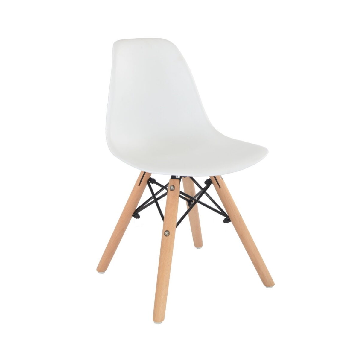 Детский стул EAMES BEBE White Стул EAMES BEBE White - идеальное решение для детской комнаты! Легкий и прочный корпус, деревянные ножки для стабильности и безопасность, размеры для детей. Легкость в уходе и максимальный комфорт для игр и занятий. Подходит для нагрузки до 40 кг.