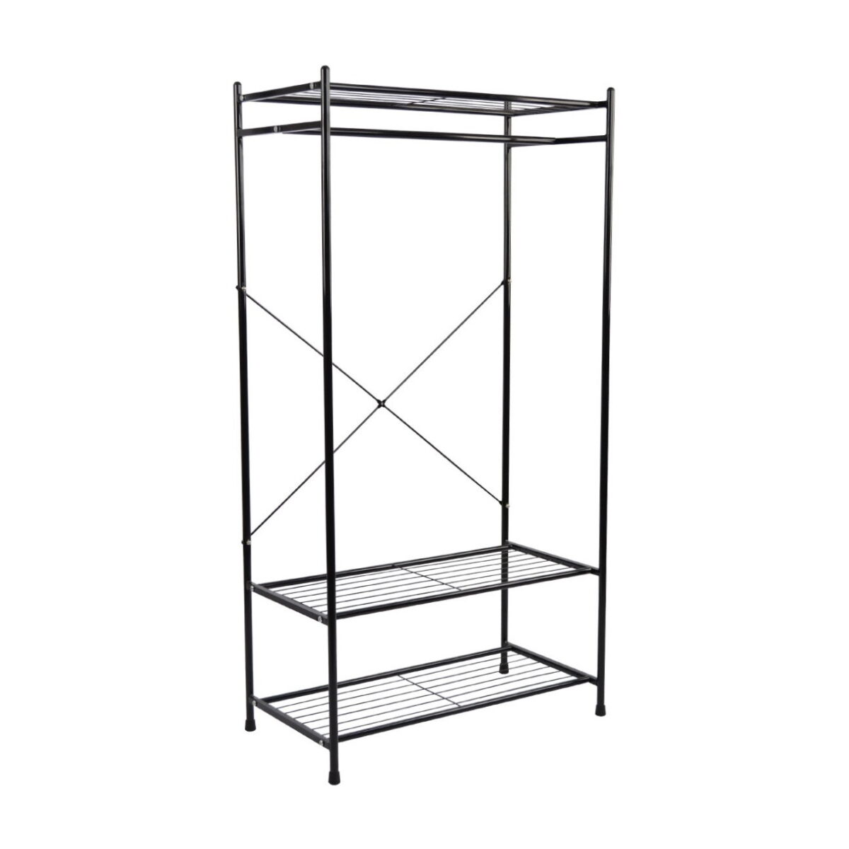 Suport Umeraș D-44 Black Descoperă Suportul Umeraș D-44 Black, perfect pentru birou sau living! Fabricat din metal tubular de calitate, cu protecție pentru pardoseală. Dimensiuni ideale: 78 cm lungime, 40 cm adâncime și 150 cm înălțime. Un accesoriu eficient și elegant pentru orice încăpere!