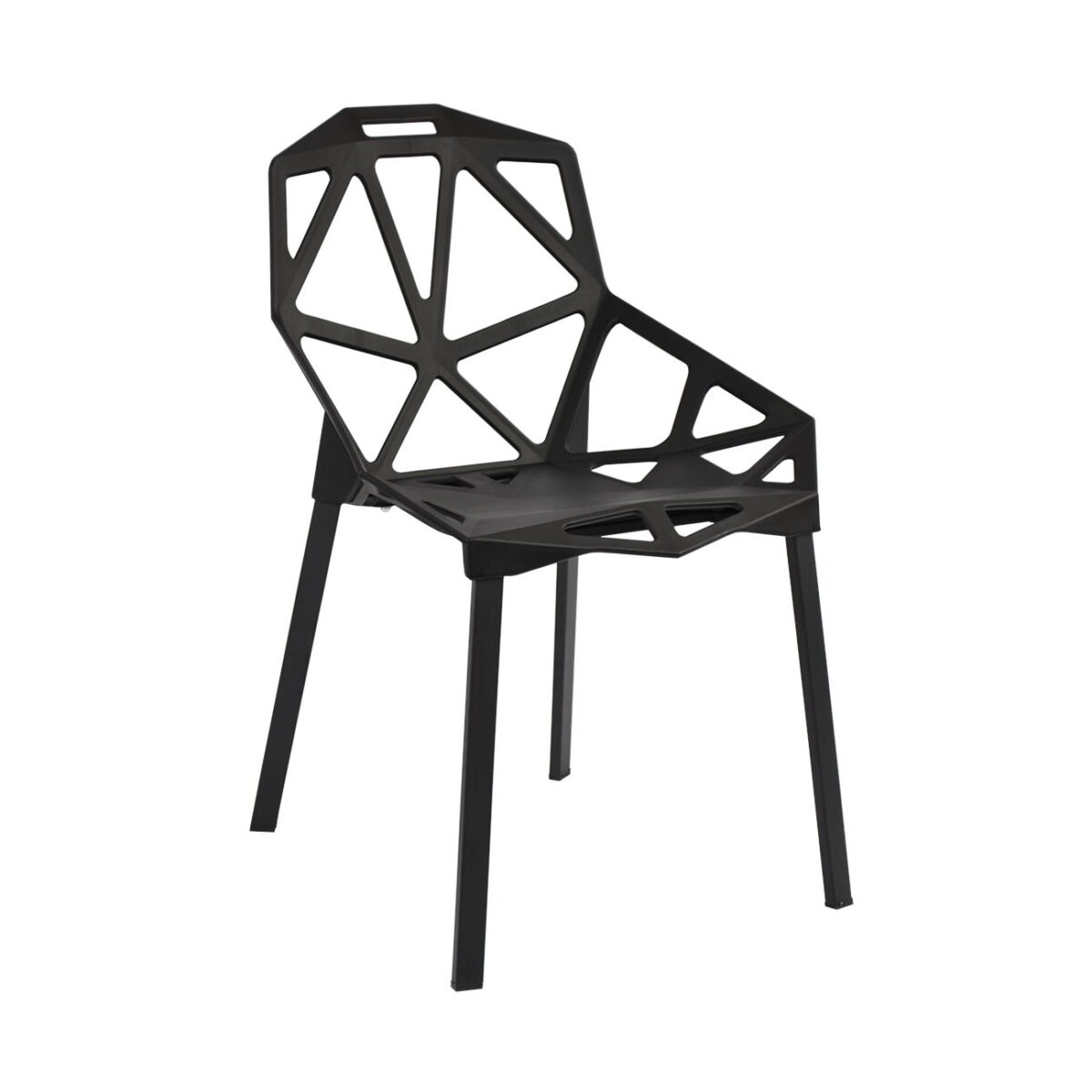Scaun ST-14 Black Descoperiți scaunul ST-14 Black, ideal pentru mobilier Horeca, bucătării sau terase. Fabricat din plastic durabil și picioare metalice rezistente, oferă confort și stabilitate atât în interior, cât și în exterior. Disponibil în mai multe culori, este ușor de curățat și stocat.