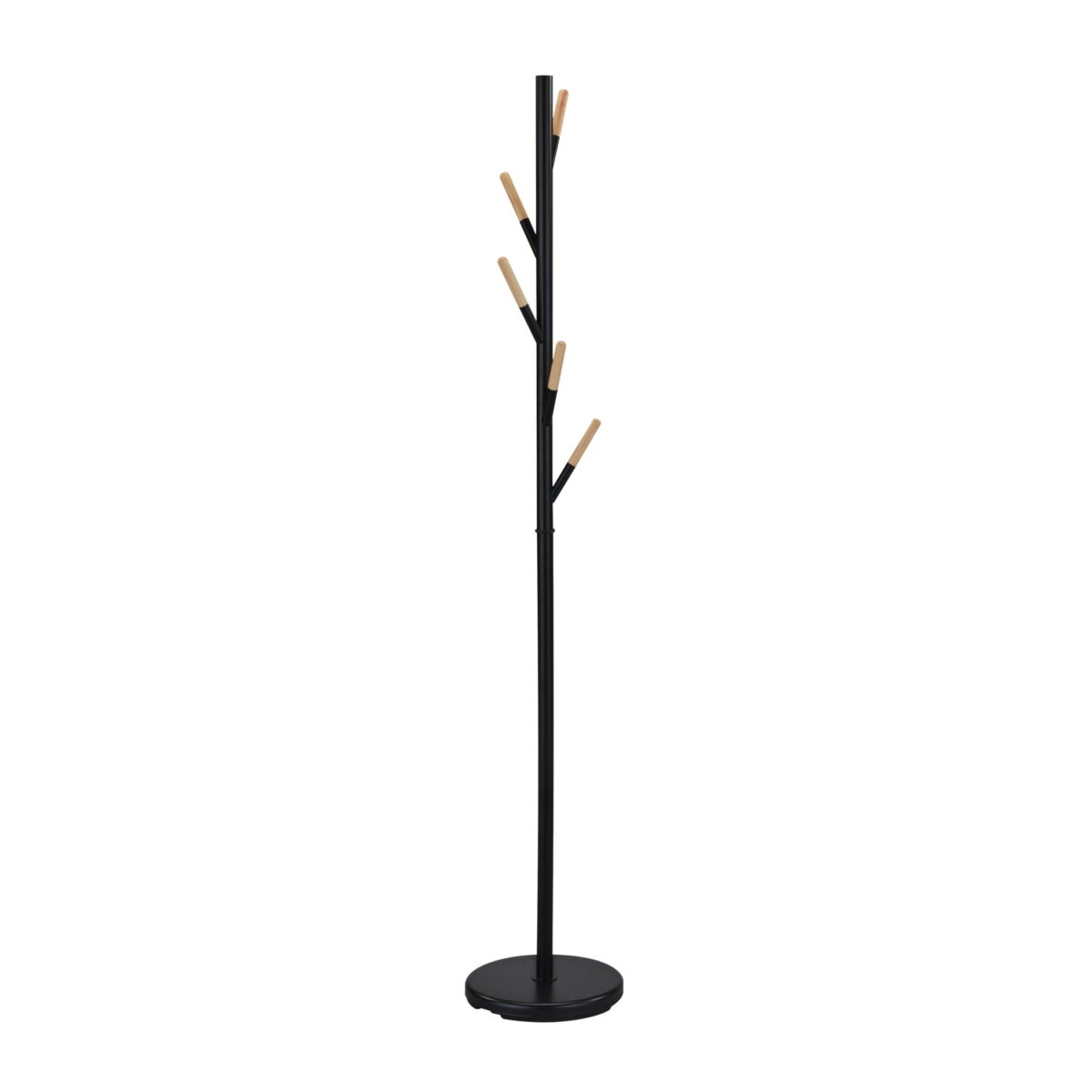 Cuier Gc4919 Black Descoperă Cuierul Gc4919 Black, un accesoriu elegant pentru birou sau living. Fabricat din metal și lemn, cu 5 agățători și o bază rotundă din plastic, acest cuier combină funcționalitatea cu designul modern. Ideal pentru spații publice și private, înălțime 176 cm, diametru 30 cm.
