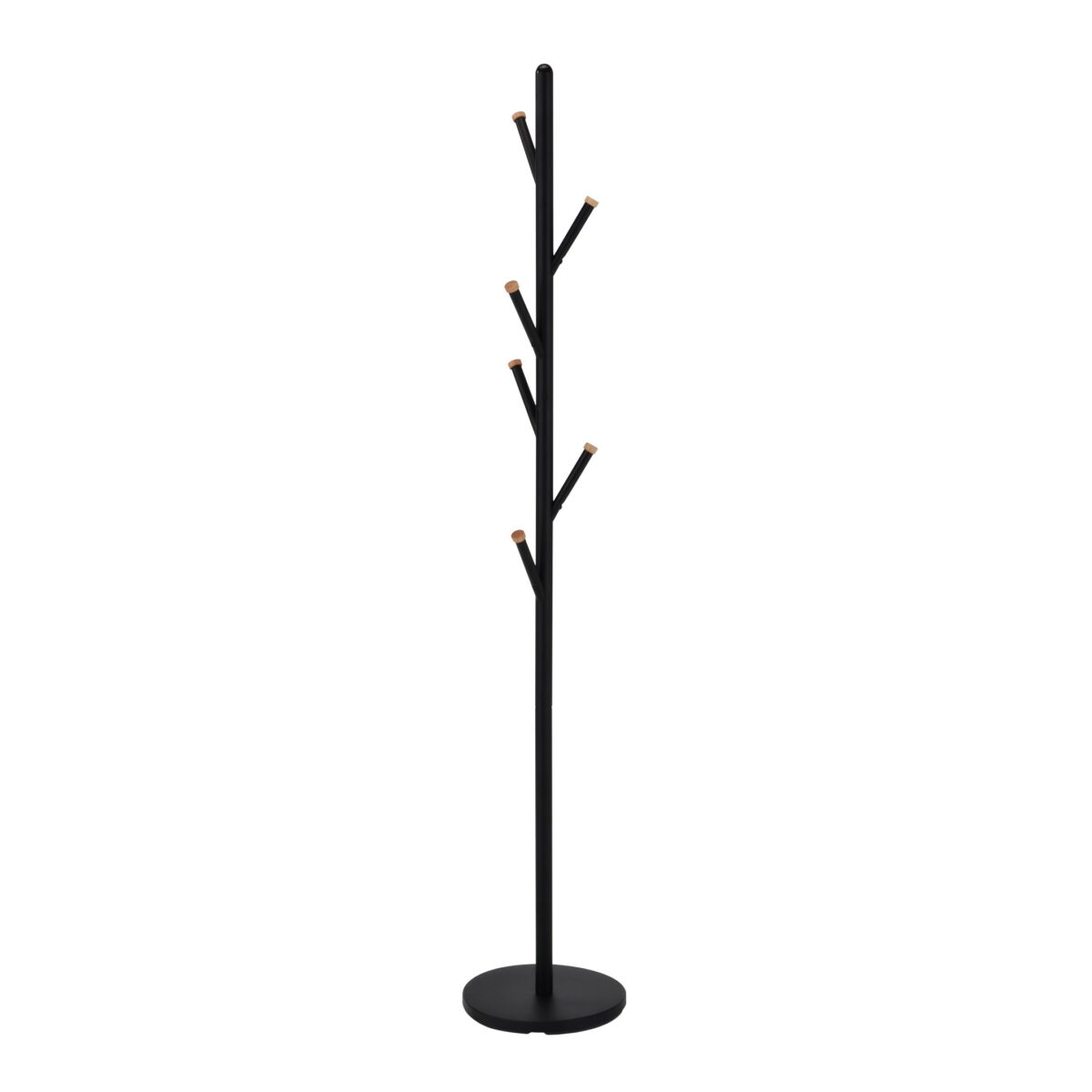 Cuier Gc5206 Black Descoperiți Cuierul Gc5206 Black, ideal pentru birou sau living! Cu un design elegant și 6 agățători metalice cu detalii din lemn, este perfect pentru spații publice sau private. Înălțime 173 cm și bază de 30 cm, combină funcționalitatea cu stilul.