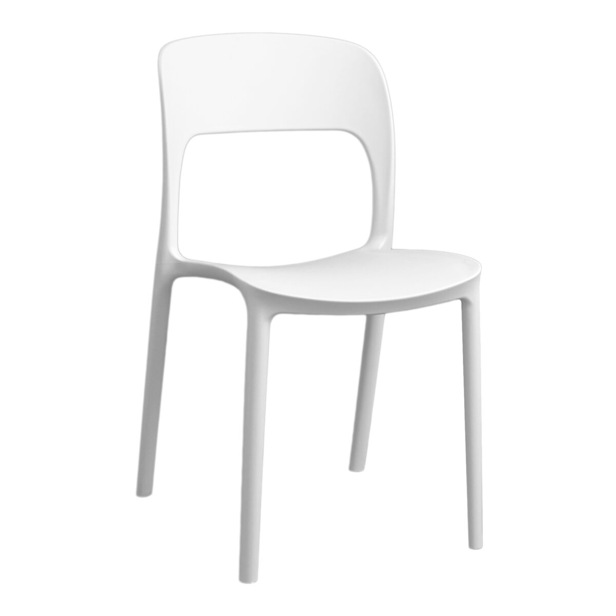 Scaun VIGO~White Descoperă scaunul VIGO White, ideal pentru mobilier Horeca, bucatării și terase. Ușor, practic și rezistent la intemperii, acest scaun din plastic durabil oferă confort și susținere. Alege-l pentru grădina sau terasa ta și bucură-te de un design modern!