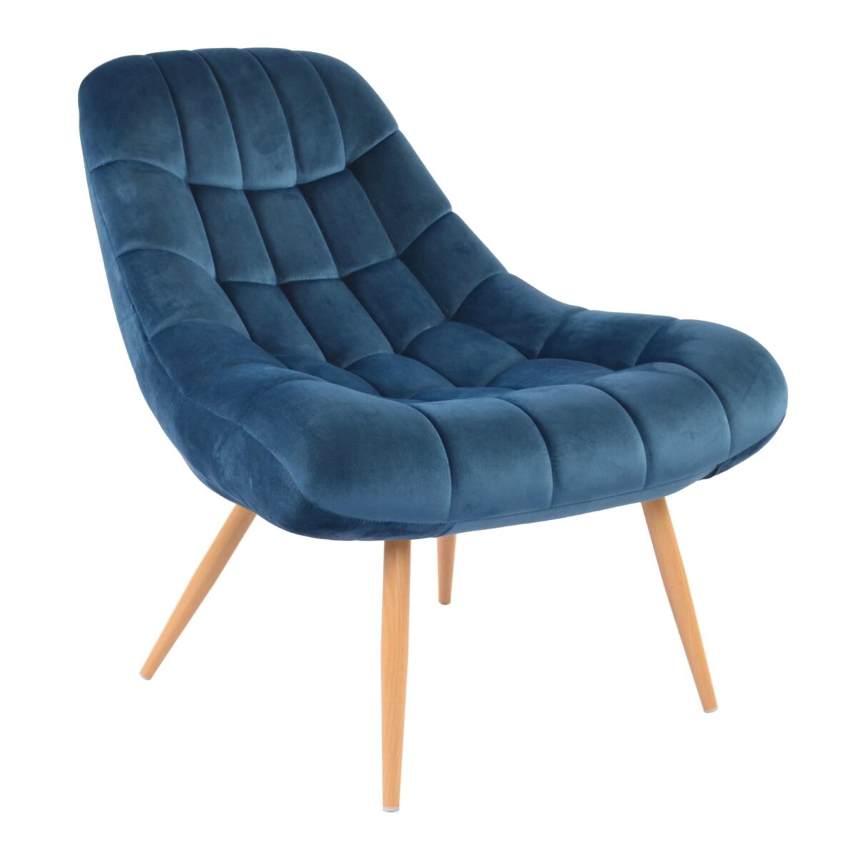 Fotoliu TRIO Blue Descoperă fotoliul TRIO Blue, perfect pentru birou sau living! Cu un cadru din placaj și spumă poliuretanică, picioare din metal cu imitație de lemn și tapițerie din stofă, acest fotoliu oferă confort și eleganță. Dimensiuni ideale: 78x86x82 cm. Alege stilul!
