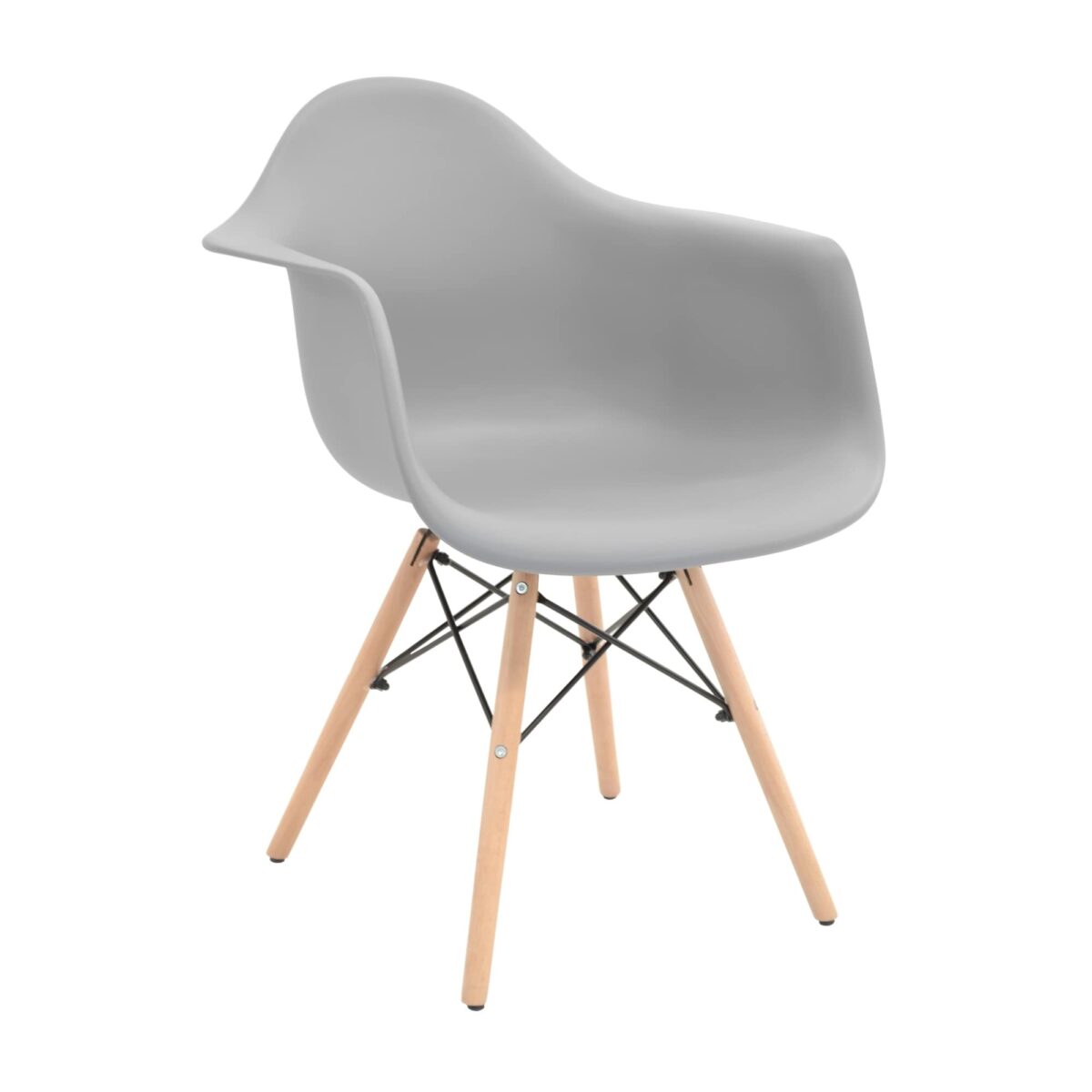 Scaun Fly Grey Descoperă scaunul Fly Grey, modern și practic, ideal pentru bucătărie sau sală de mese. Cu un corp din plastic rezistent și picioare din lemn masiv, acest scaun oferă atât eleganță cât și stabilitate. Ușor de curățat, se potrivește perfect în orice decor!