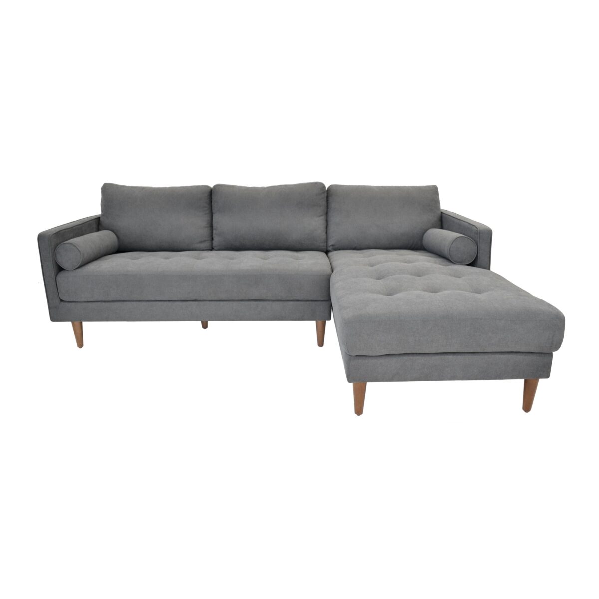 City Dark-Grey Sofa Discover the City Dark-Grey sofa, ideal for 3-4 people, an elegant and comfortable corner piece. With 5 soft cushions and decorative details, it fits perfectly into any interior. Made from quality wood and fabric, it is the perfect choice for your living room!