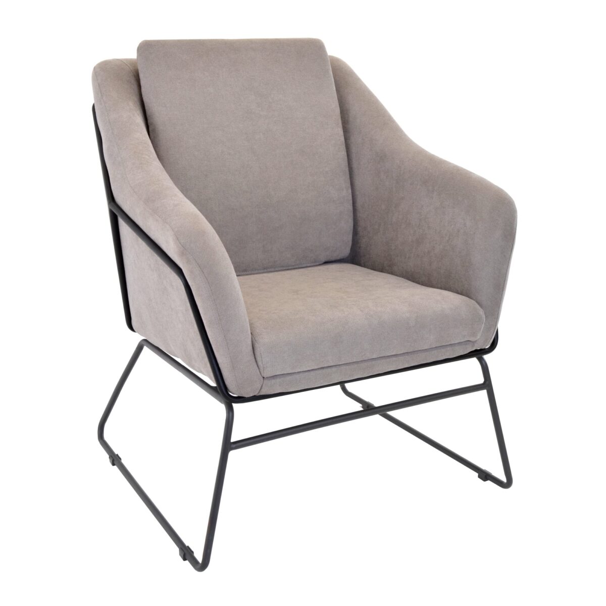 Armchair SF-1 Discover the SF-1 armchair, an ideal piece of furniture for the office, featuring a loft/industrial design. Made from metal and plywood, this comfortable armchair, upholstered in fabric, adds a modern touch to any space. Optimal dimensions: 70x70x77 cm, perfect for an extra dose of style!