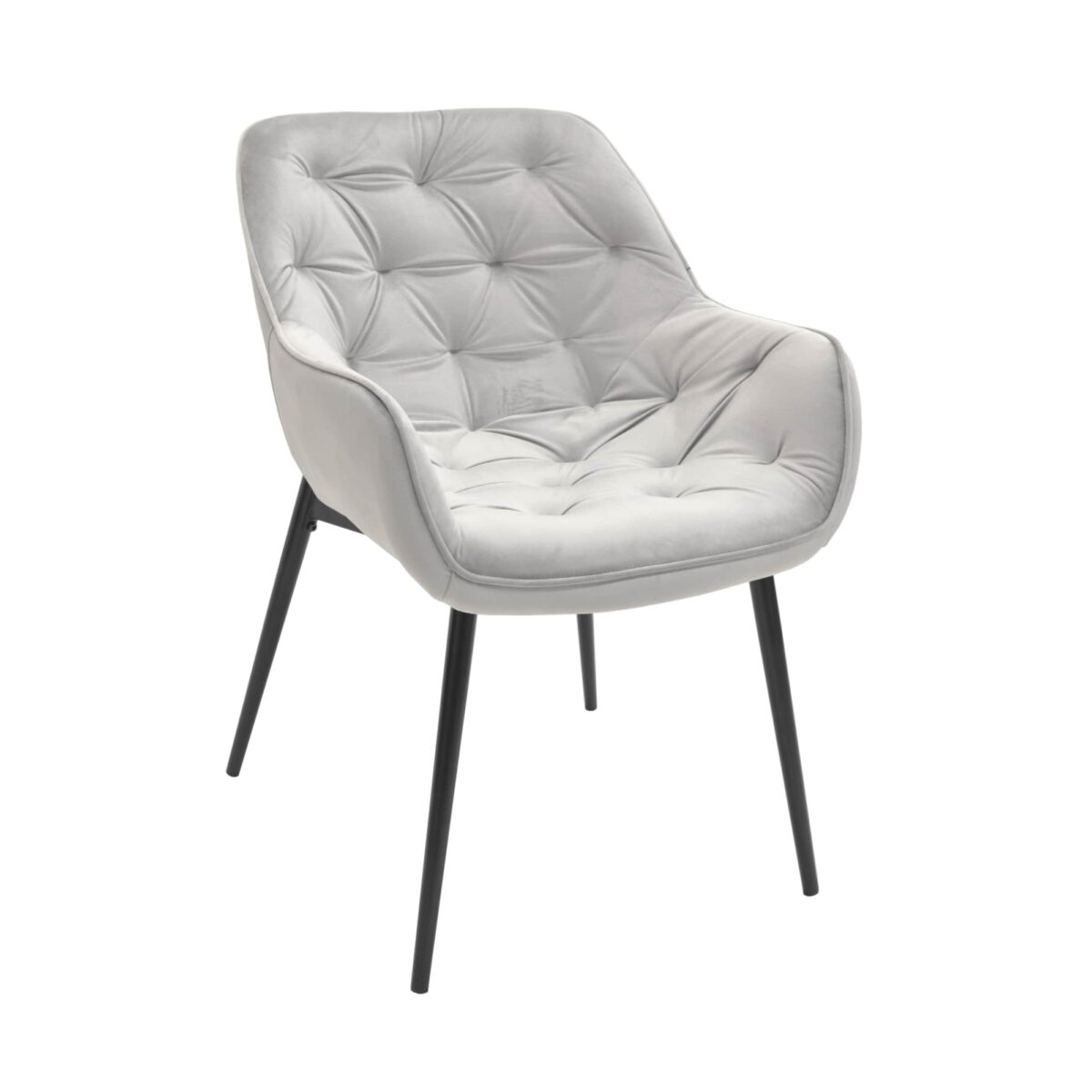 Scaun Lotus White Grey Descoperă confortul și eleganța scaunului Lotus White Grey, ideal pentru bucătăria modernă! Cu un design rafinat și tapițerie din catifea moale, acest scaun se integrează perfect în orice interior. Picioare din metal vopsit oferă durabilitate, iar dimensiunile optime asigură relaxare.