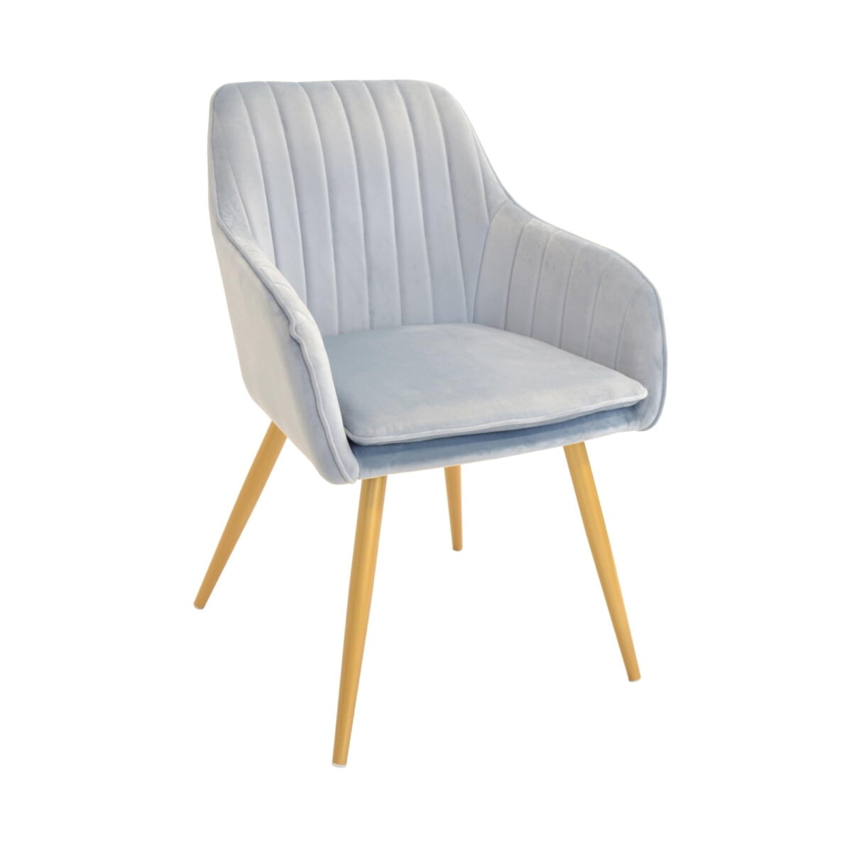 Scaun Iris Light Blue Golden Descoperiți eleganța și confortul scaunului Iris Light Blue Golden, perfect pentru orice bucătărie. Cu un design din placaj și catifea delicată, acest scaun aduce un plus de stil. Disponibil și în alte nuanțe, este alegerea ideală pentru un decor modern și sofisticat!