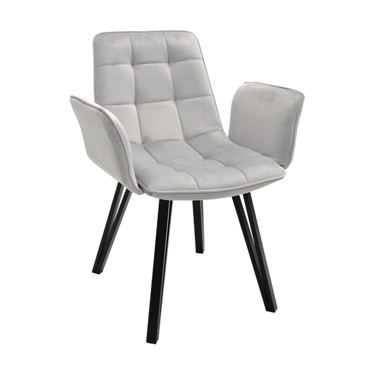 Scaun Dc-18 Grey Transformă-ți bucătăria cu scaunul DC-18 în nuanța gri, elegant și confortabil. Realizat din placaj și catifea, cu picioare metalice rezistente. Alege stilul ideal pentru tine dintr-o gamă variată de culori!