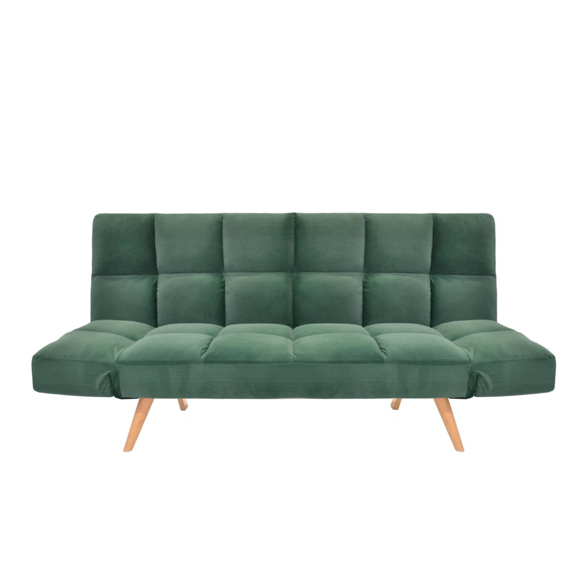 Lm-58 Green Extendable Sofa Discover the LM-58 Green extendable sofa, an essential piece for your office or living room. With a frame made of plywood and wood, upholstered in durable fabric, it offers comfort and style. Transform your space with this modern furniture, perfect for any room!