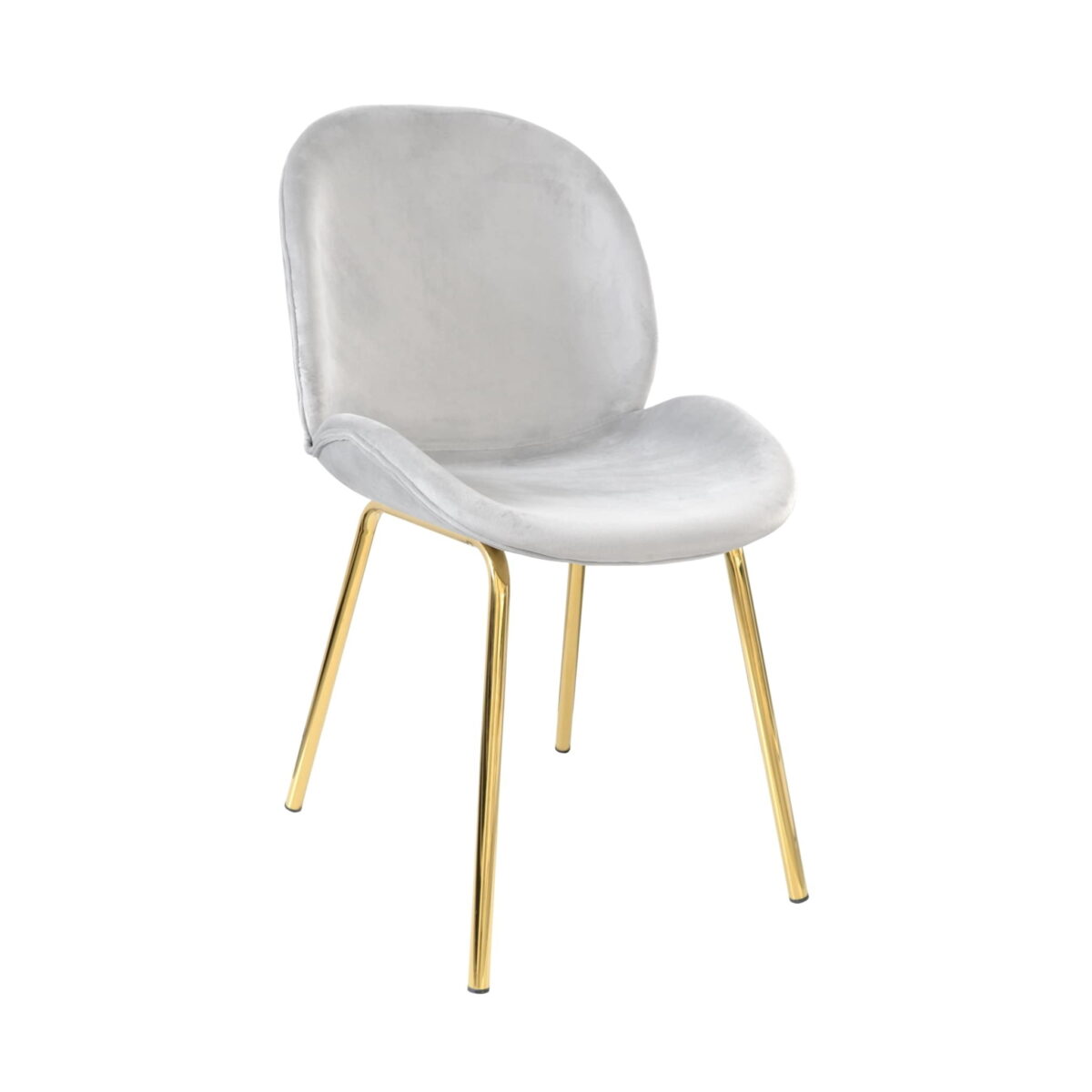 Стул Roxy Catifea Grey+Gold Legs Серый стул Roxy с золотыми ножками добавит элегантности вашей кухне. Изготовленный из прочного металла и обитый мягким вельветом, этот стул сочетает комфорт и стиль. Высота 86 см, сиденье 46 см - идеальный выбор для уютного интерьера. доступен также в зелёном цвете.
