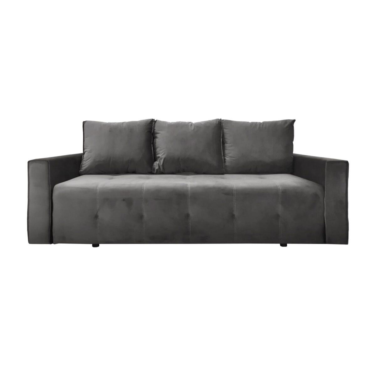Canapea Extensibilă Parma Dark Grey Descoperă Canapeaua Extensibilă Parma Dark Grey, perfectă pentru orice spațiu! Cu un design modern, tapițerie delicată și ladă de depozitare, oferă confort maxim. Transformabilă cu mecanism Eurocarte, devine un pat de 155×190 cm. Ideală pentru living și oaspeți!