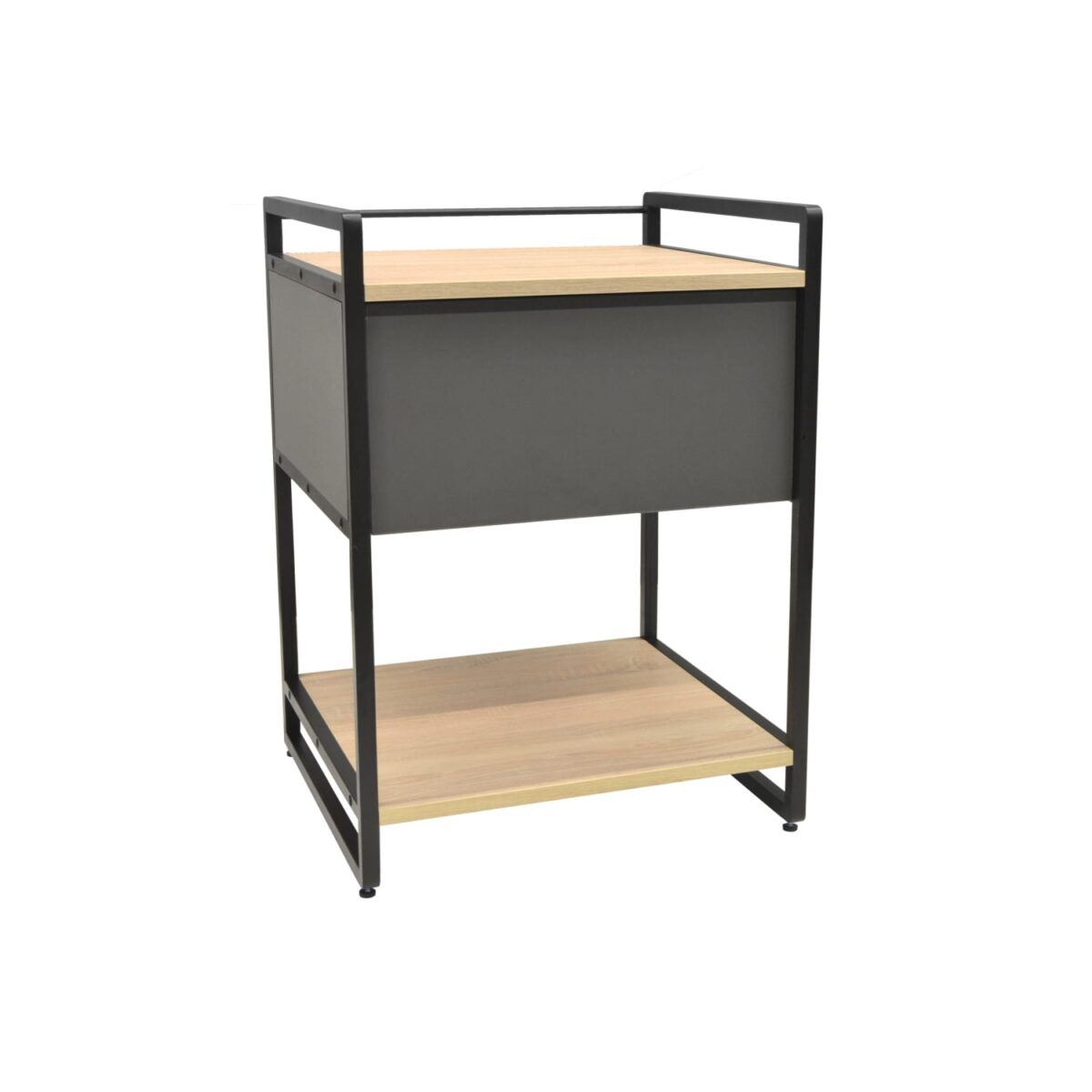 Raft Imprimanta cu sertar 540*500*740 Raftul pentru imprimantă cu sertar, cu dimensiuni de 540*500*740 mm, este ideal pentru birou sau acasă. Fabricat din metal rezistent și PAL melaminat, dispune de poliță deschisă și sertar pentru organizarea eficientă a materialelor de birotică. Perfect pentru un design modern!