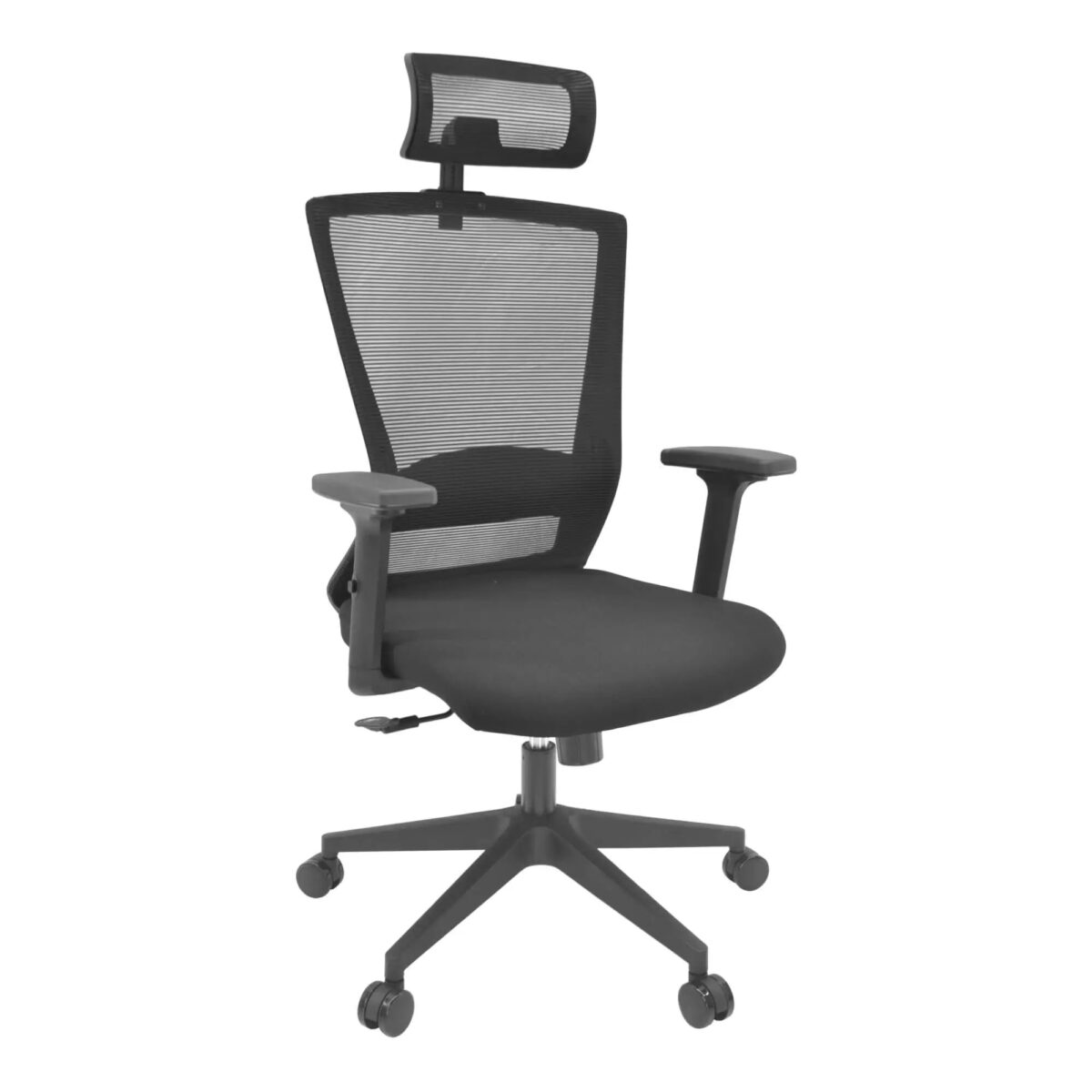 Fotoliul Birou TUSCOLA~Black Descoperă confortul și stilul cu Fotoliul Birou TUSCOLA Black. Acest scaun oferă mecanism Anyfix pentru ajustări ușoare, suport lombar, brațe 2D reglabile și tetieră ajustabilă, perfect pentru orice birou. Ideal pentru ore lungi de muncă.