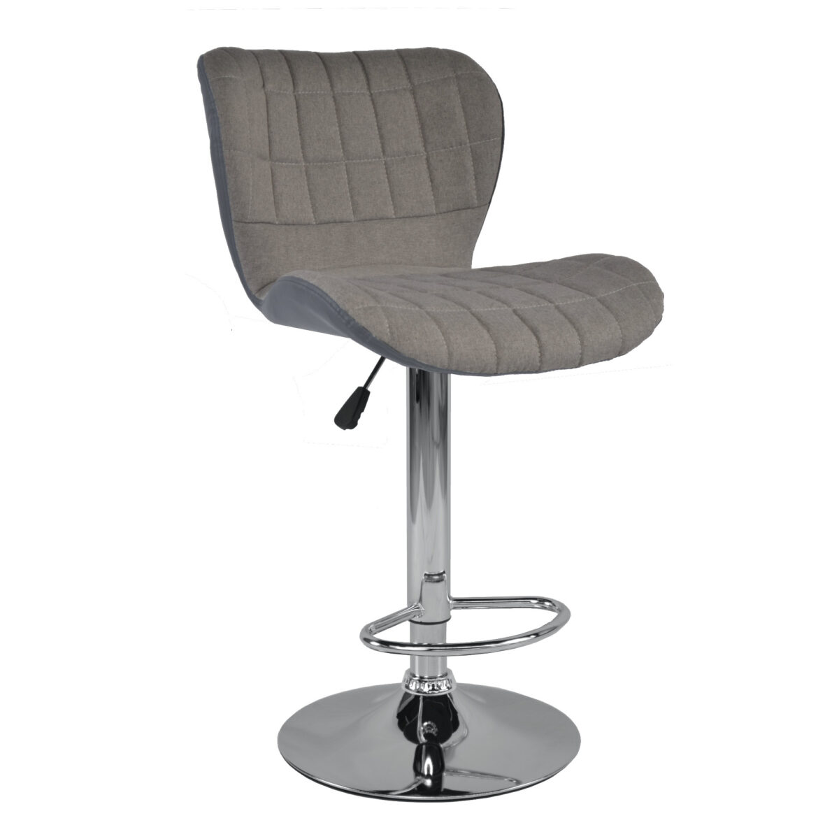 Scaun de Bar SB-74~Grey Descoperă scaunul de bar SB-74 Grey, perfect pentru orice bucătărie sau bar. Cu structură din otel cromat, șezut confortabil din piele ecologică și spătar ergonomic pentru susținerea lombară, acest scaun înălțat oferă stil și confort. Înălțimea ajustabilă și baza anti-alunecare sunt ideale pentru utilizare zilnică.