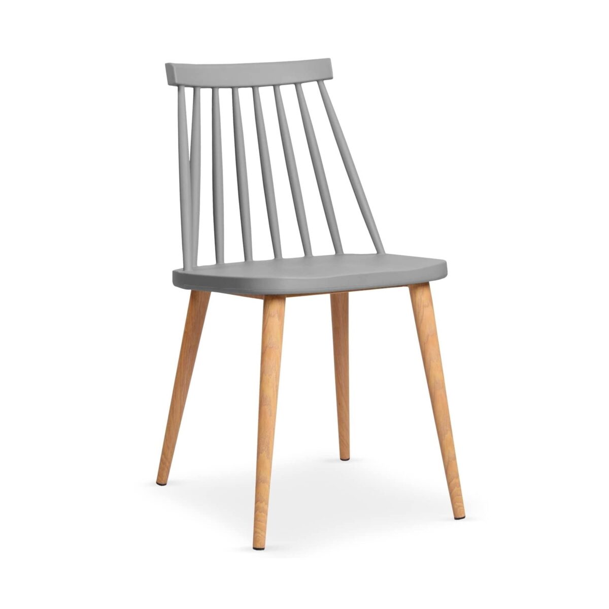 Scaun JACK Grey Descoperă scaunul JACK Grey, o piesă de mobilier perfectă pentru bucătărie și horeca, ce îmbină stilul minimalist nordic cu eleganța modernă. Realizat din polipropilenă durabilăși având picioare cu aspect de lemn, acest scaun adaugă un aer retro oricărui interior. Ideal pentru cei ce apreciază calitatea și designul sofisticat!