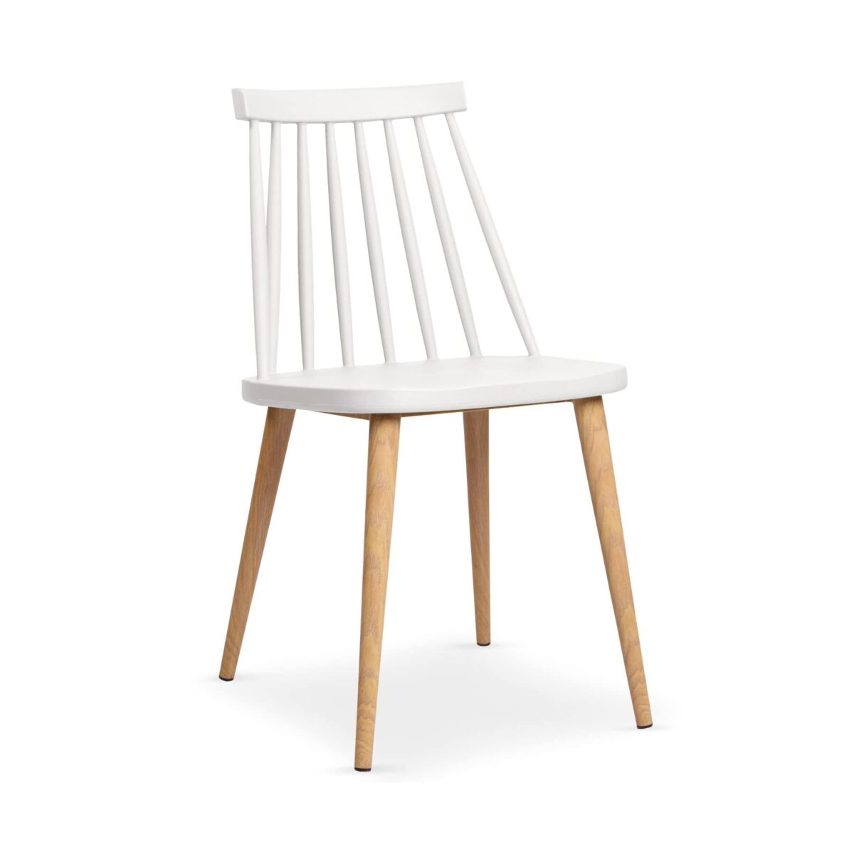 Scaun Jack~SL-7037 White+Transprint Legs Descoperă scaunul Jack SL-7037, elegant și modern, ideal pentru birou sau bucătărie. Cu un design minimalist inspirat de stilul scandinav, fabricat din polipropilenă durabilă și cu picioare cu aspect de lemn natural, acest scaun va adăuga un strop de rafinament oricărui interior.