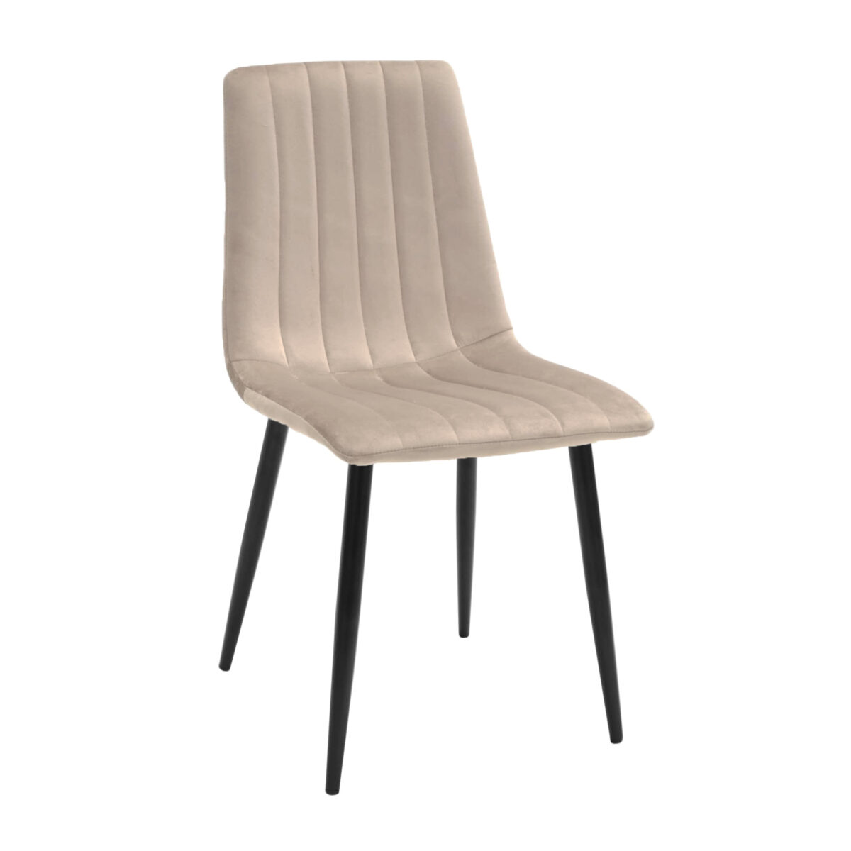 Стул Dc-90 (N9) Catifea Beige+Black Legs Обновите свою кухню с элегантным стулом DC-90 в бежевом цвете! Комфортное сиденье из вельвета и прочные металлические ножки обеспечат долговечность. Доступен в различных цветах и материалах. Идеальное решение для стильного интерьера!