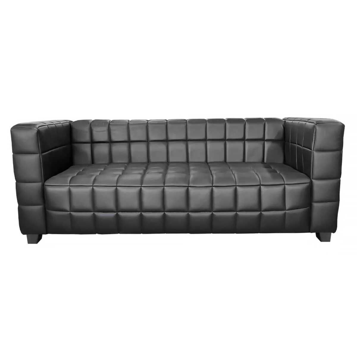 Cubo Sofa Discover the Cubo sofa, a modern piece of furniture made from plywood and polyurethane foam, upholstered with eco-leather. Its elegant design in black fits perfectly in any interior. Ideal for an office or living room, it offers maximum comfort.