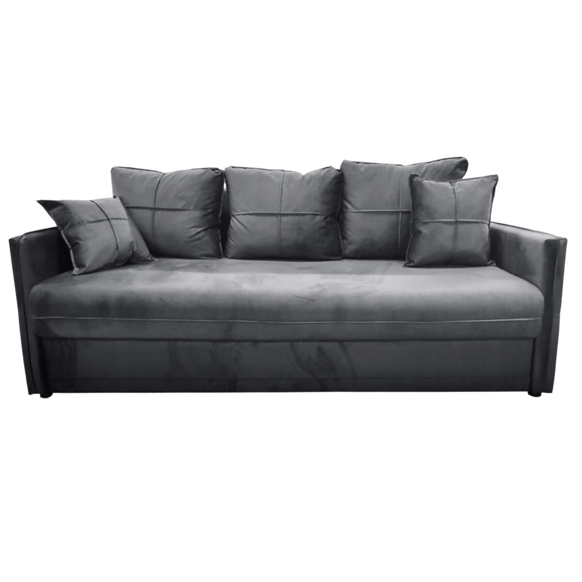 Versali Dark Grey Extendable Sofa Discover the comfort and elegance of the Versali extendable sofa in dark gray. With generous dimensions and a sleeping area of 190 x 160 cm, it is ideal for any space. Perfect for the living room or guest room!
