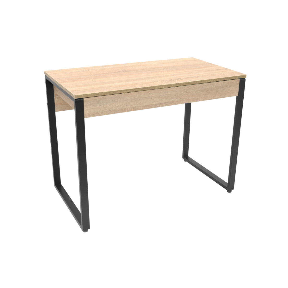 Masa Birou SMALL 100×55 Sonoma/Black Descoperiți masa de birou SMALL 100x55 cm în nuanța sonoma/black, perfectă pentru un mediu de lucru confortabil și productiv. Ușor de mutat și funcțională, aceasta aduce un plus de stil biroului dumneavoastră. Ideală pentru spații mici!