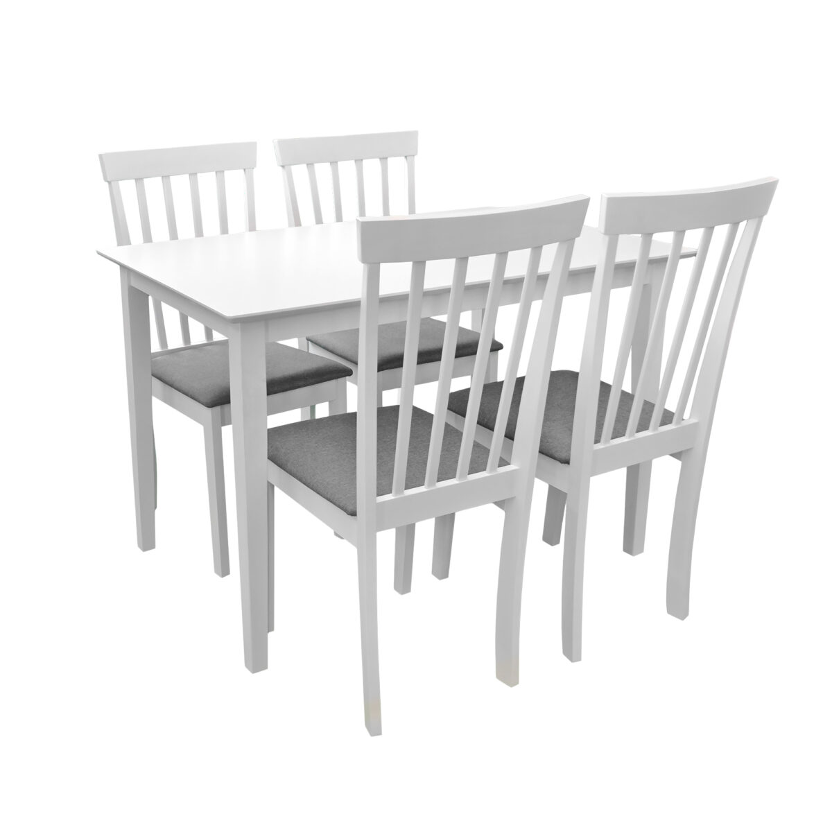 SET Masă HOUSTON + 4 Scaune HOUSTON White Descoperiți setul de masă HOUSTON + 4 scaune HOUSTON White - o alegere elegantă pentru bucătăria dumneavoastră. Cu un blat din MDF și un design modern, acest set oferă confort și stil pentru mesele de zi cu zi. Ideal pentru spații mici!