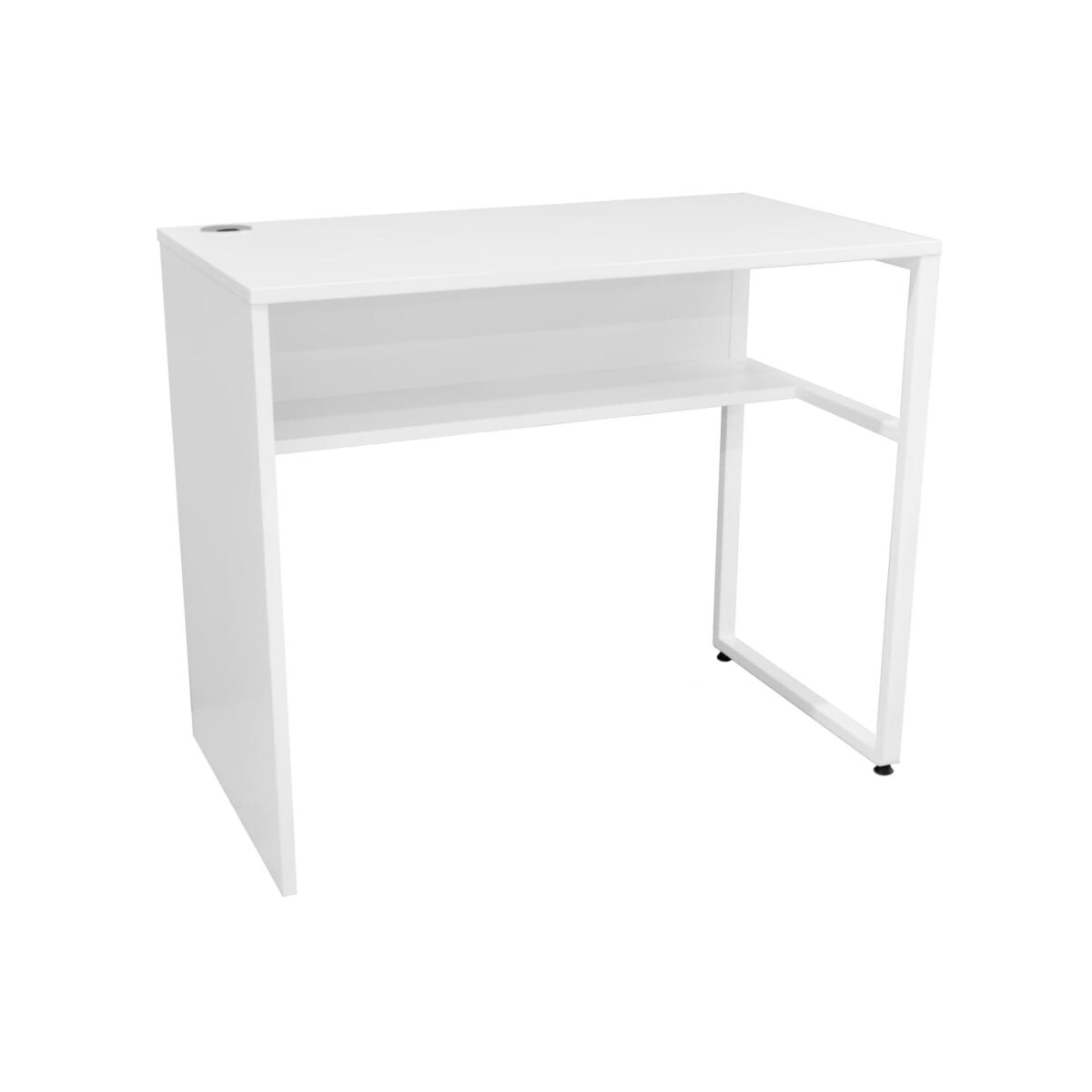 Masa Birou STUDY (90×50) Dreapta~White Descoperă Masa Birou STUDY (90x50) Dreapta White, ideală pentru birou sau acasă. Compactă și elegantă, oferă un spațiu de lucru optim, având un design simplu și o poliță pentru depozitare. Realizată din materiale de calitate, este perfectă pentru laptopuri și articole de birou.