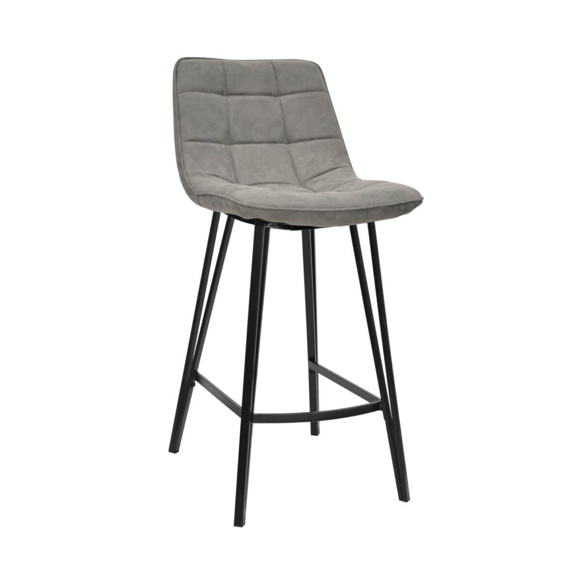 Laus Bar Stool Eco-Leather Grey Discover the Laus Bar Chair in Grey Eco-Leather, perfect for modern bars and kitchens. Constructed from painted metal and upholstered in eco-leather, it offers comfort and style. Ideal dimensions for any space. Choose it now for an elegant design!