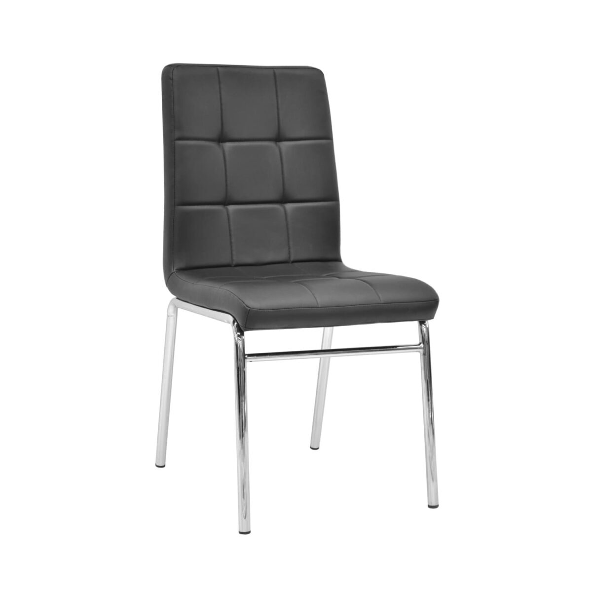 Chair Cl-06 Eco-Leather Black Discover the CL-06 Black Eco-Leather Chair, perfect for your kitchen! Comfortable and stylish, featuring a plywood structure and soft eco-leather, this chair combines refined design with functionality. The chrome metal legs provide stability. Ideal for any room!