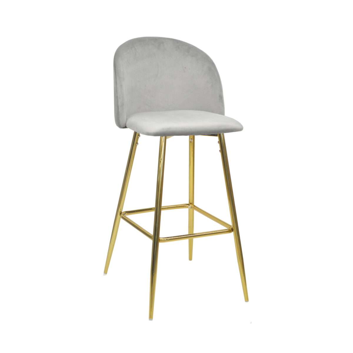 Scaun Bar Maya Grey Catifea Descoperă confortul și eleganța scaunului bar Maya Grey din catifea, perfect pentru orice bucătărie. Cu un cadru din metal vopsit și dimensiuni ideale, acesta adaugă un strop de stil în barul tău. Ideal pentru întâlniri cu prietenii!