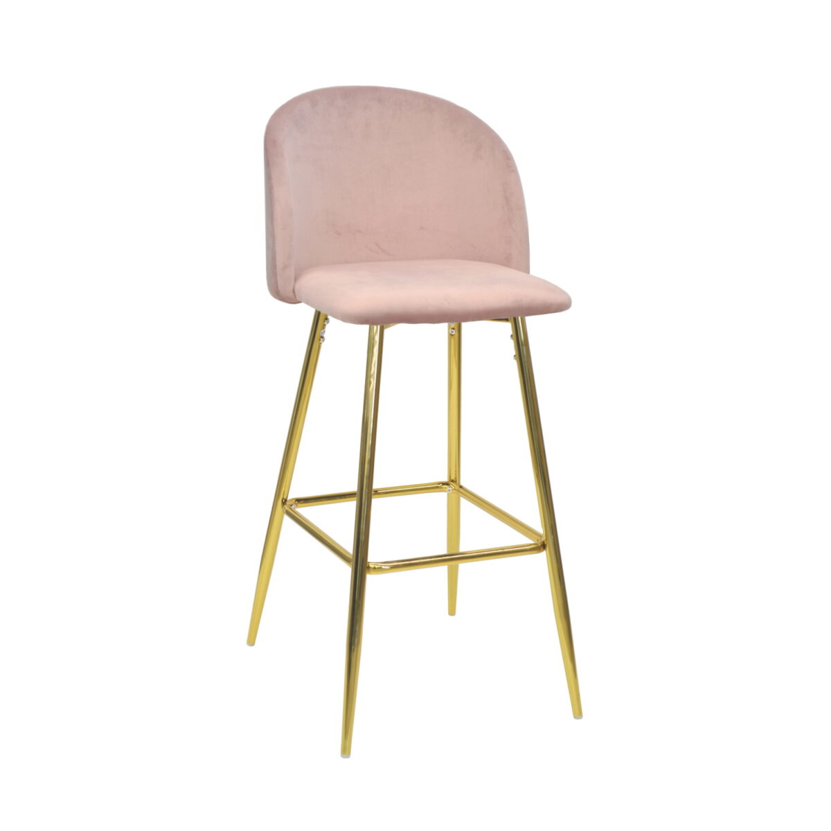 Maya Pink Velvet Bar Stool